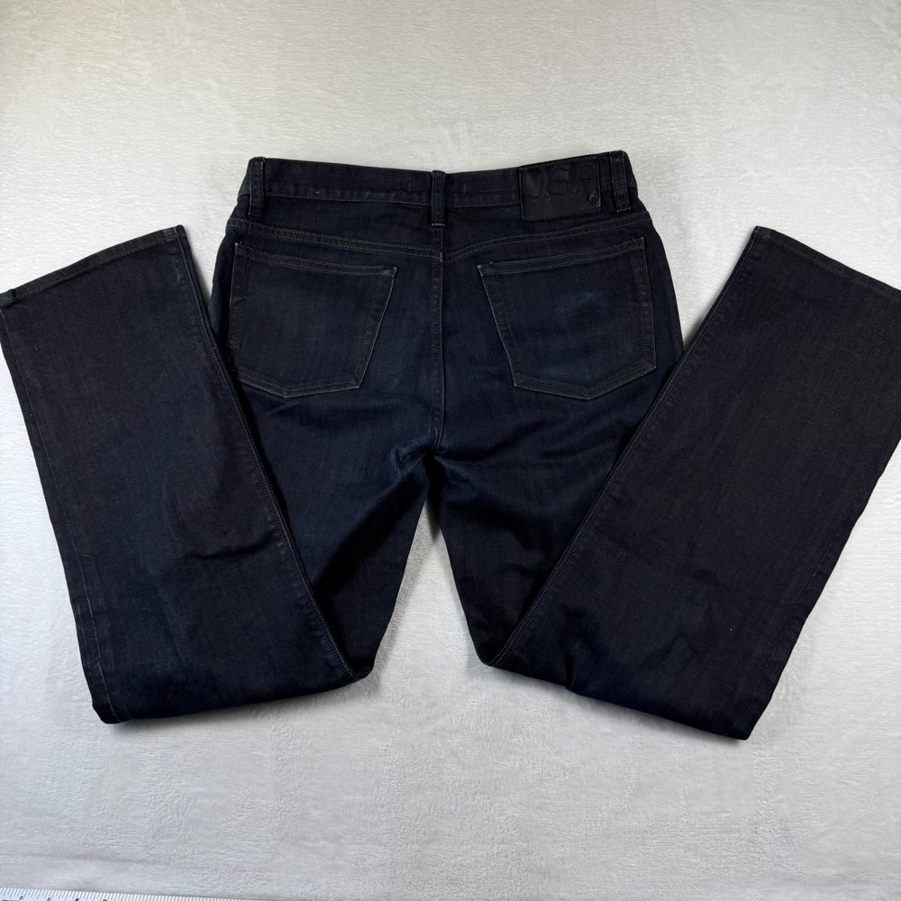 John Varvatos Star USA Mens 34RG Dark Wash Straight Leg Jeans Indigo Blue Cotton